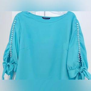 blouse with pearl buttons Sz XL